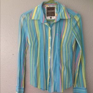 Ezra Fitch stripe collar button-down.